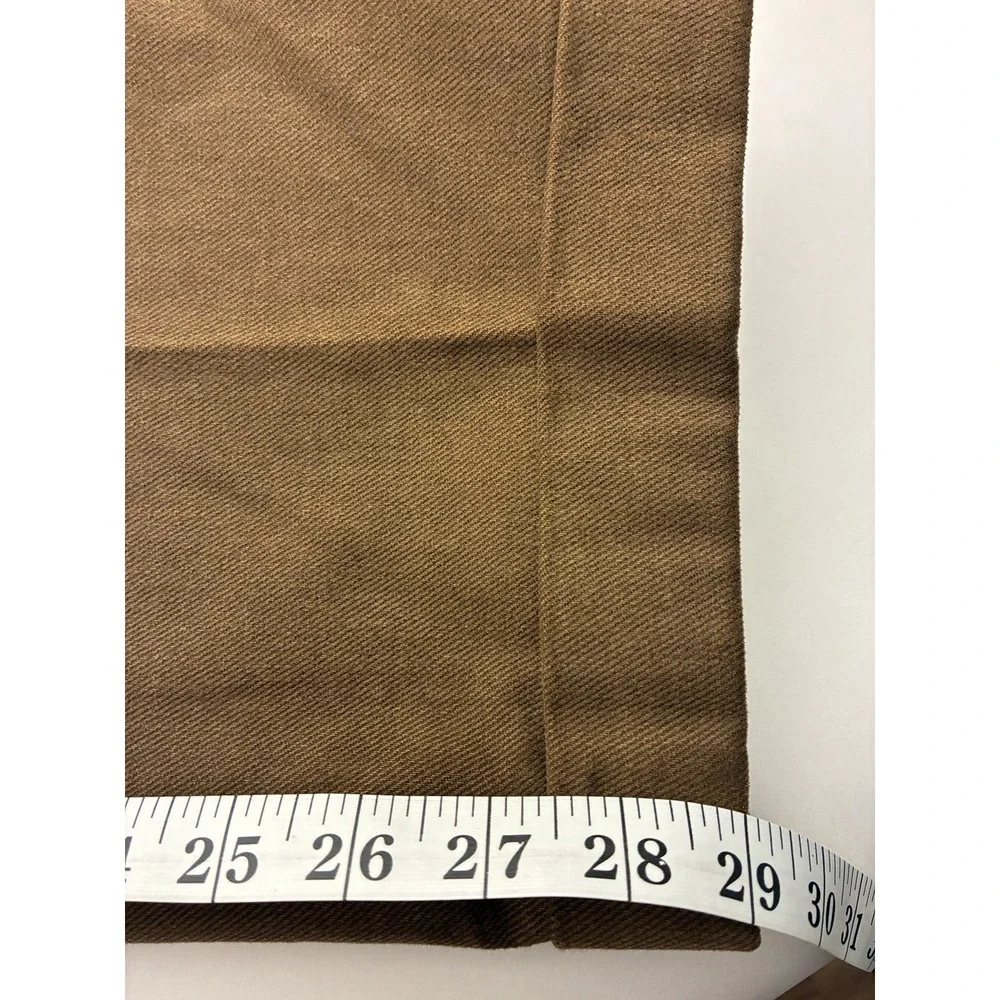 Brooks Brothers Elliot Brown Pleated Cuffed 100% Cotton Trousers 32x30 (31x29)